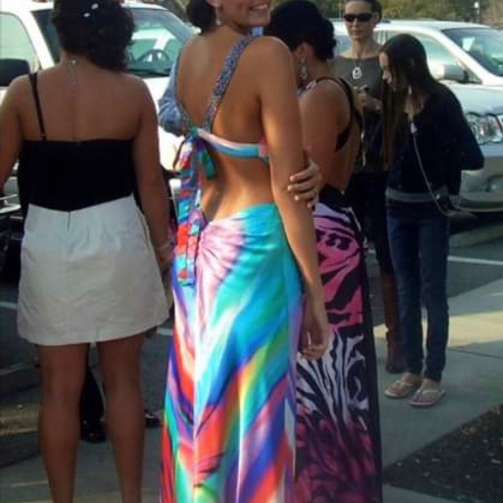 Rainbow Faviana Couture Prom Dress